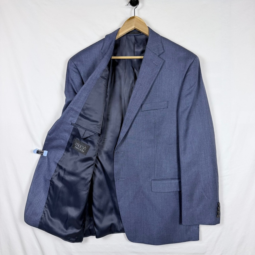 Lauren Ralph Lauren Blazer Sport Coat 50R Blue Silk Wool Birdseye Professional